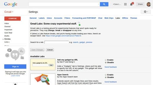 Gmail labs