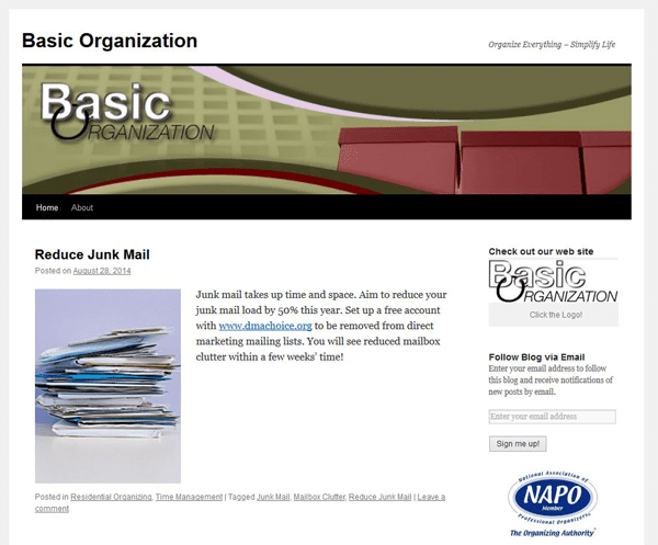 Basic Organization - old blog