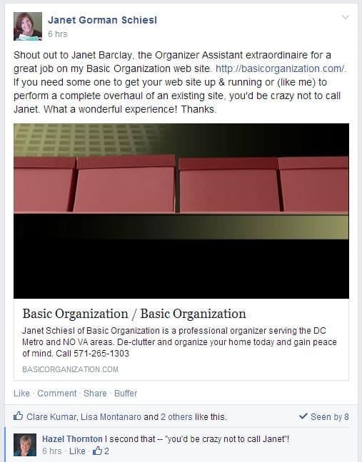 testimonial from Basic Organization