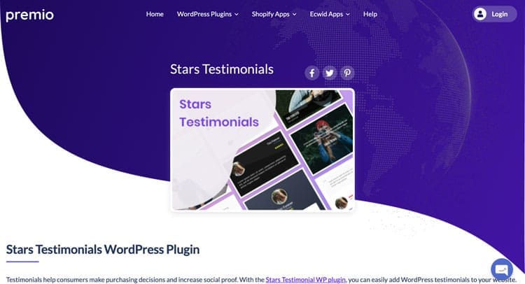 Stars Testimonials WordPress Plugin