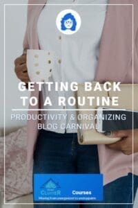 Getting Back to a Routine – Productivity & Organizing Blog Carnival