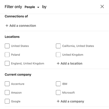 Advanced LinkedIn search